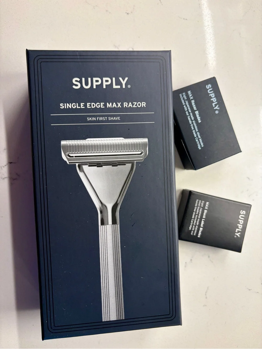Supply.Co Single Edge Max Razor — Silver Precision Shave additional blades